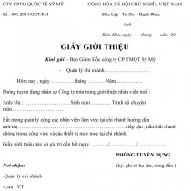 GIAY GIOI THIEU